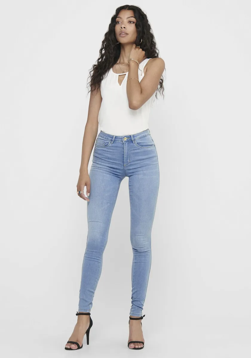 

Only джинсы с высокой талией "ONLROYAL HW SK JEANS DNM BJ13333 NOOS", голубой