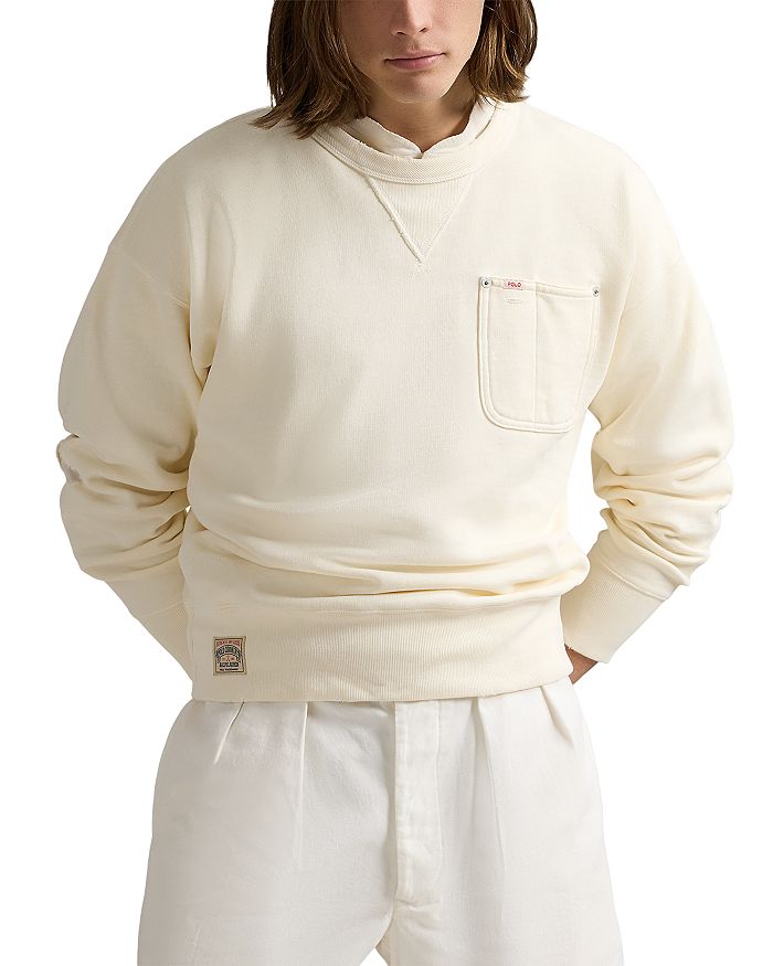 

Флисовая толстовка Vintage Fit с карманом Polo Ralph Lauren, белый