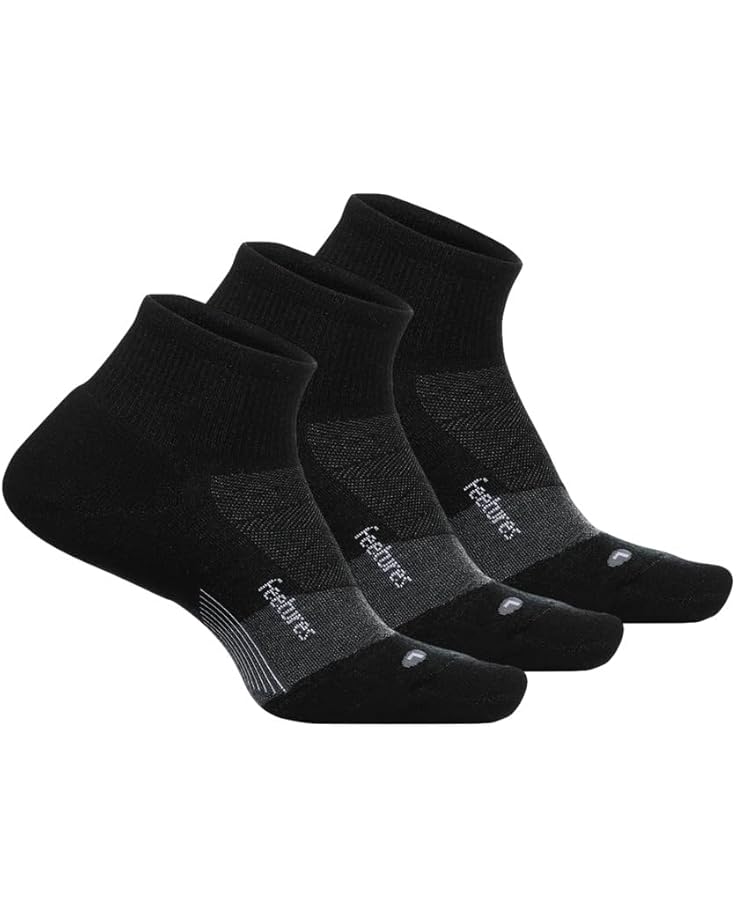 

Носки Unisex Feetures Merino 10 Cushion Quarter 3-Pair Pack, цвет Charcoal 1