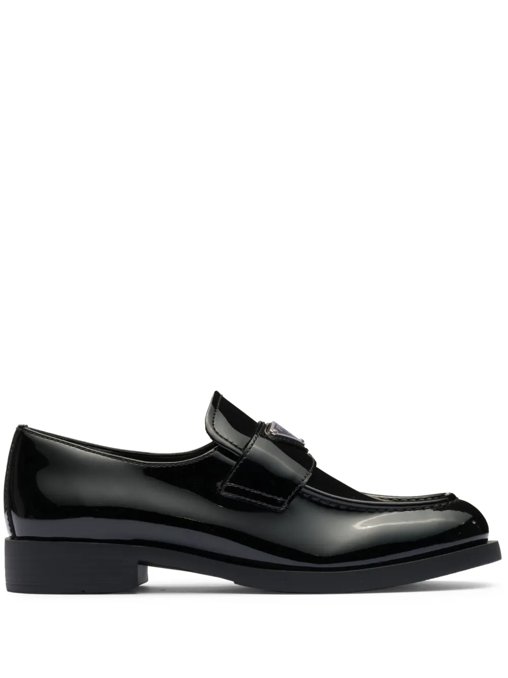 Лоферы с логотипом Prada, черный
