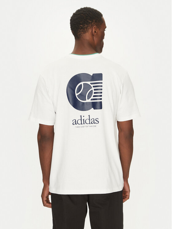 Футболка обычного кроя Summer Prep Graphic JI9414 Adidas, белый — фото 3