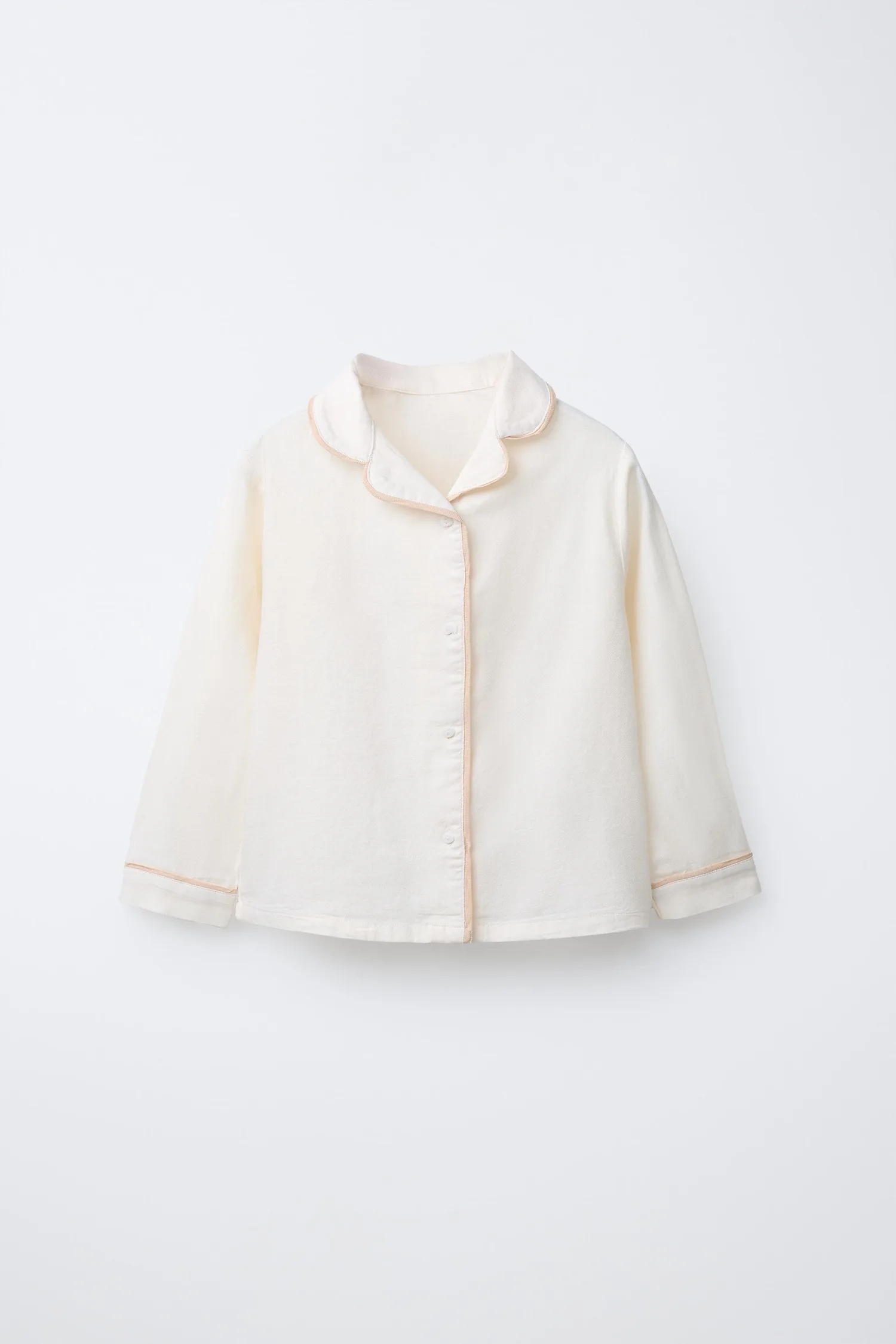 Для детей 2-6 лет / пижама с контрастной окантовкой Zara, экрю — фото 2