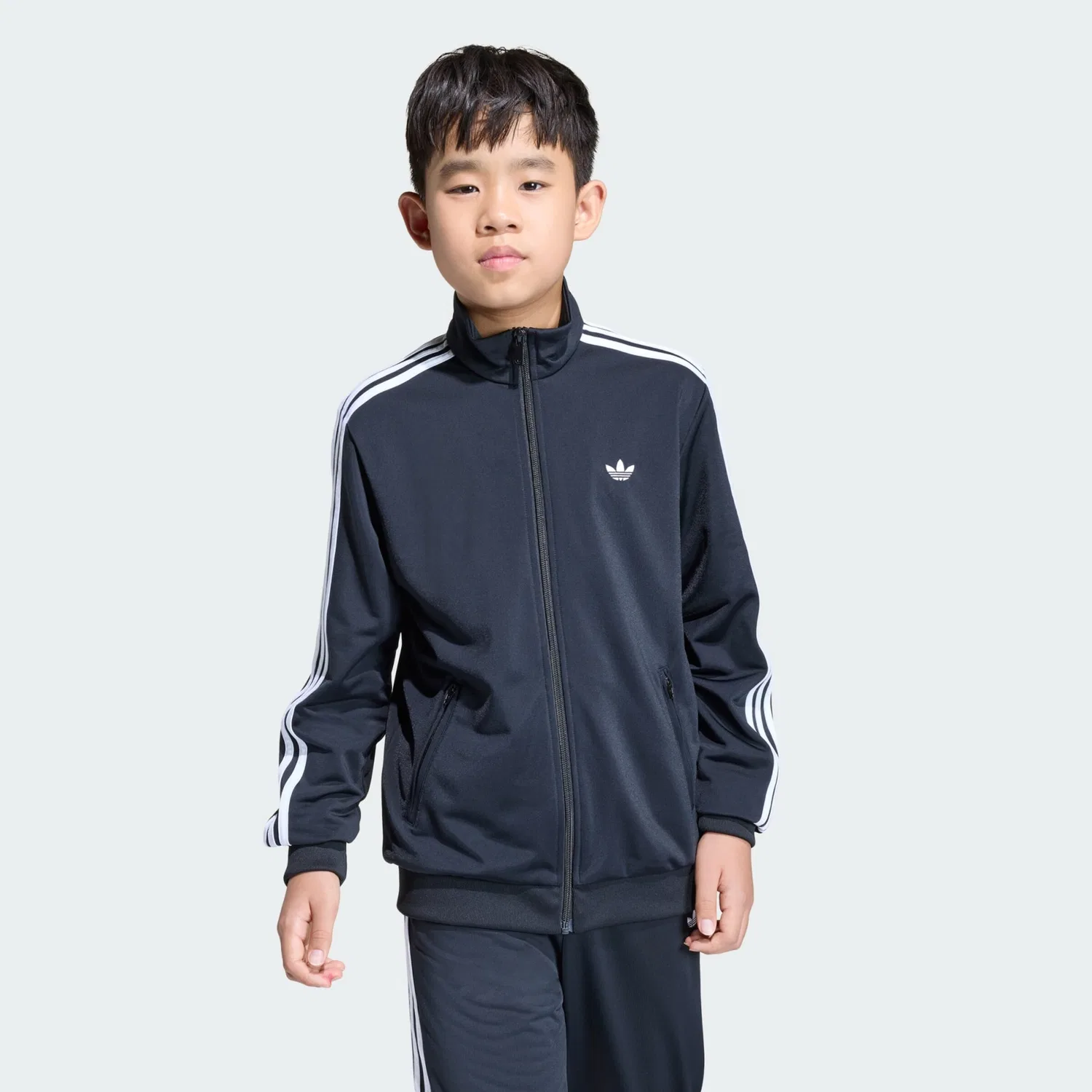 Толстовка на молнии Adidas Originals Firebird черного цвета — фото 2