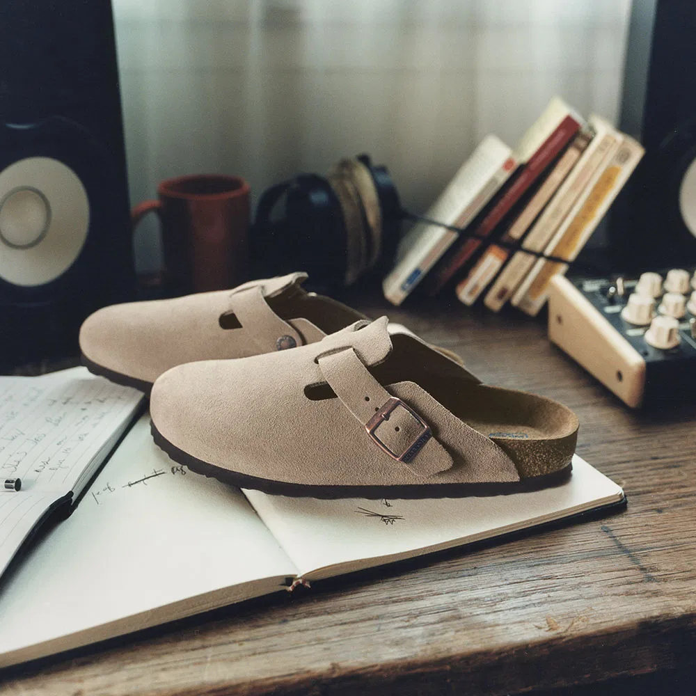 Мужские мюли Boston Leve Taupe Regular от Birkenstock