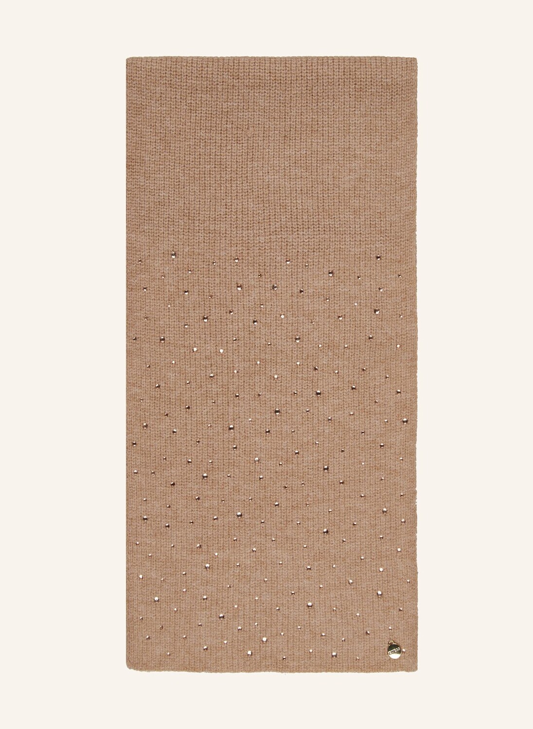 

Шарф с драгоценными камнями GUESS, цвет CAMEL/ROSÉGOLD