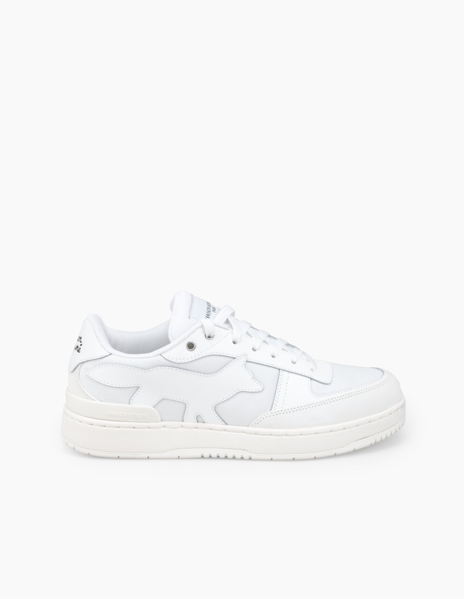 Кроссовки Maison Kitsune/(M) из кожи, WHITE