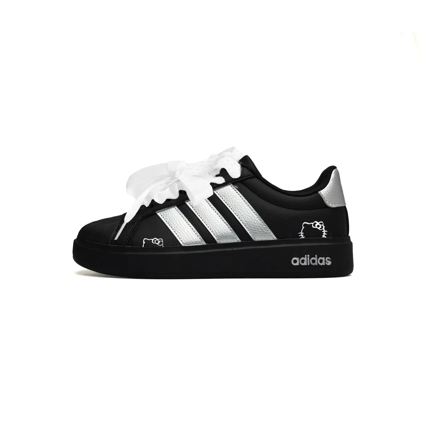Детские скейтбординг-кеды Adidas Street Talk Black Silver — фото 3