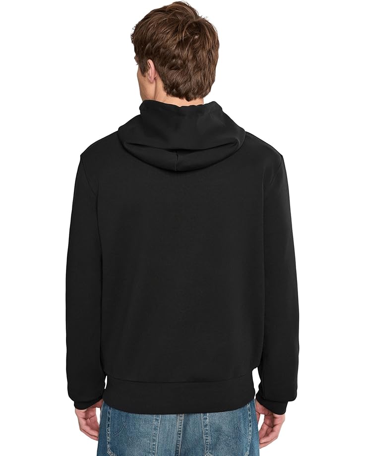 Мужской хлопковый худи Lacoste Cotton Fleece, Black — фото 4