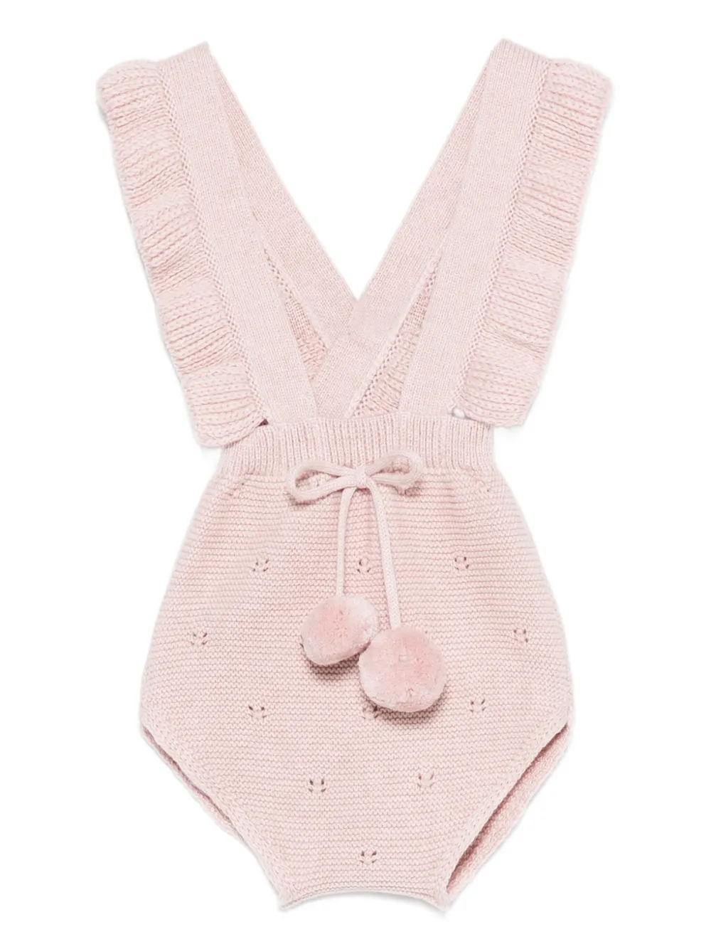 

Комбинезон с оборками и помпонами Paz Rodriguez, розовый