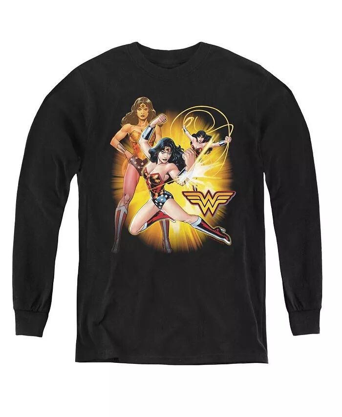 

Свитшот с длинными рукавами Boys of America Youth Wonder Woman Justice League, черный