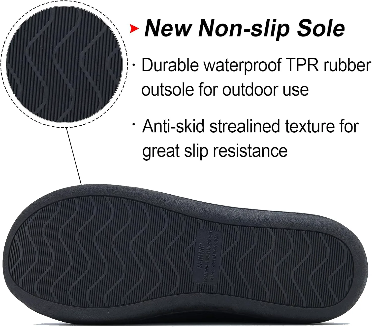 

Мужские уютные домашние тапочки MAIITRIP с эффектом памяти, противоскользящие (Размер: 7-17), серый/синий