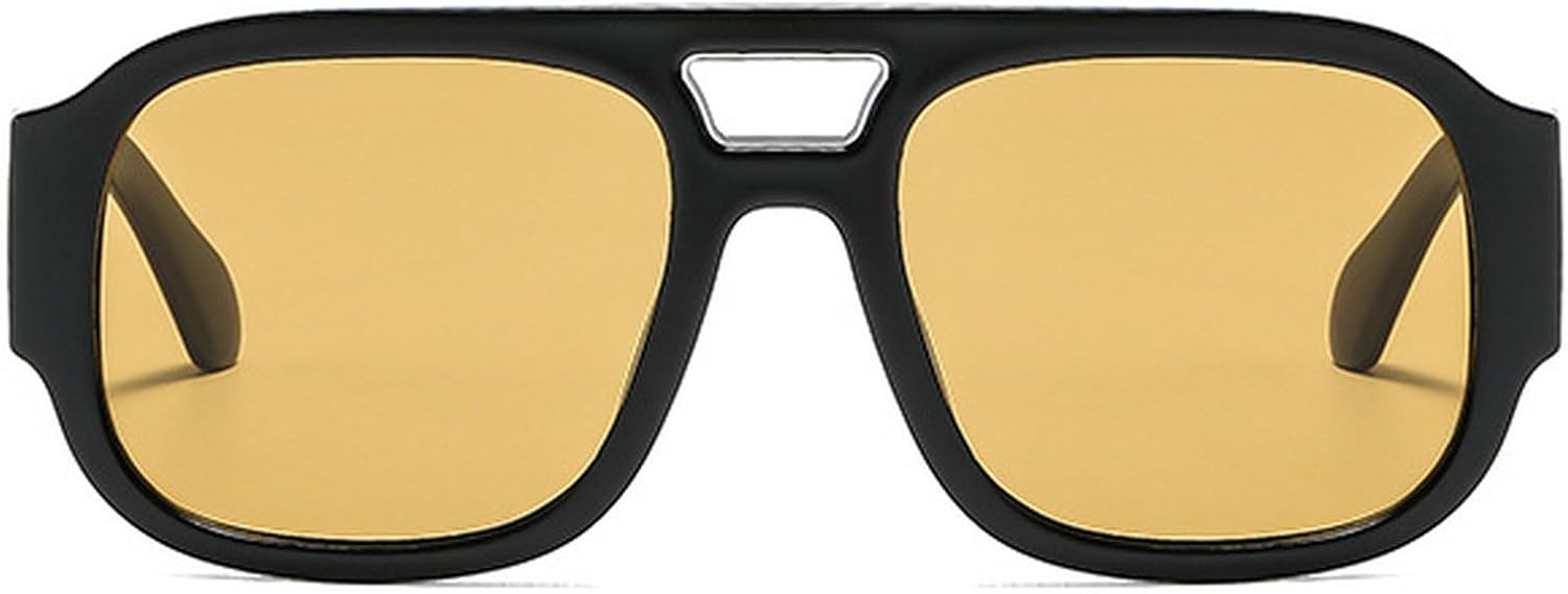 

Мужские солнцезащитные очки в стиле ретро с двойной перемычкой, квадратной формы, зеленые и оранжевые оттенки, защита от ультрафиолета UV400; женские солнцезащитные очки в стиле панк с градиентным переходом mincl, C5