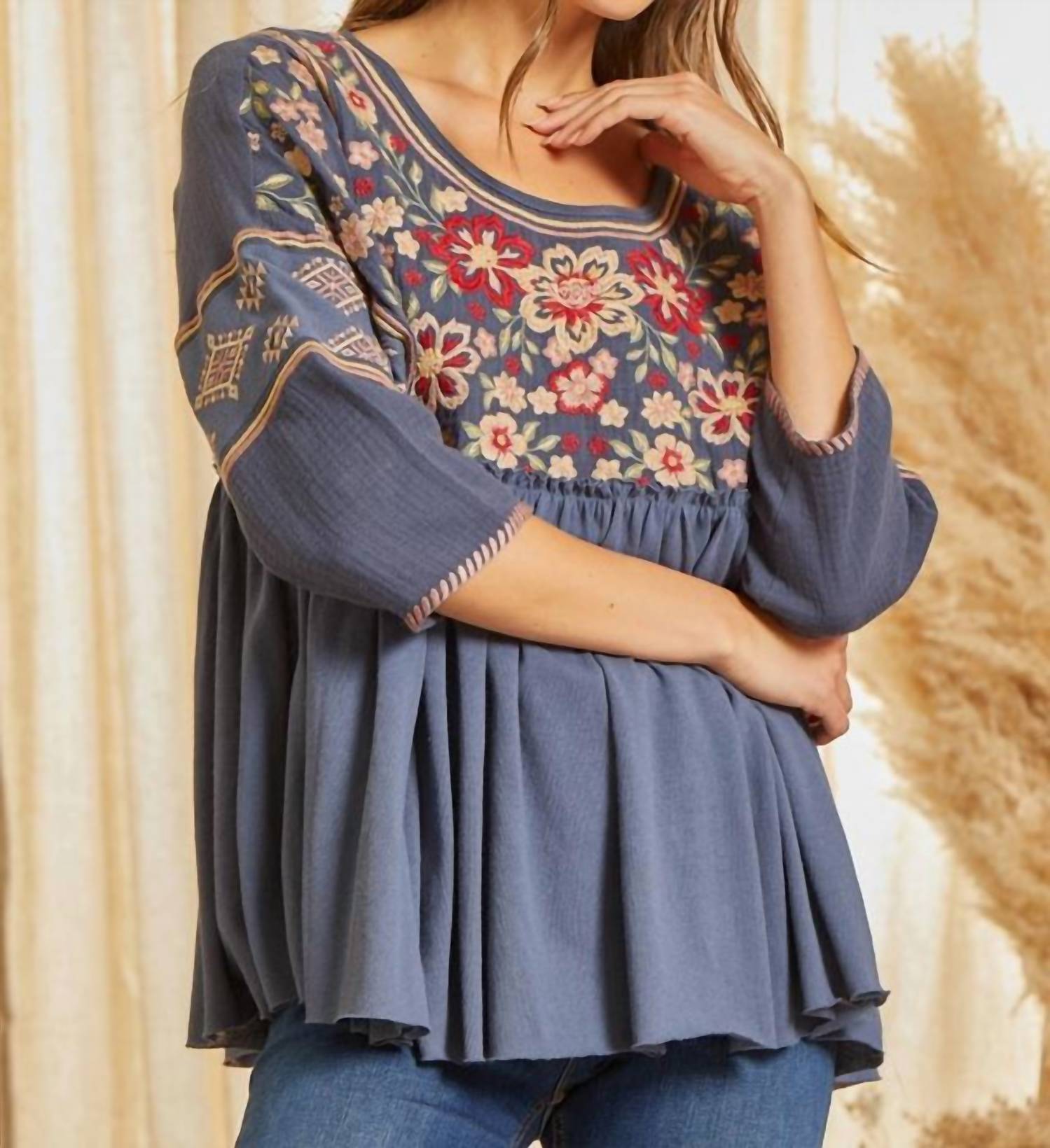 

Топ Young Contemporary Emb в цвете Denim Blue/emb Savanna Jane