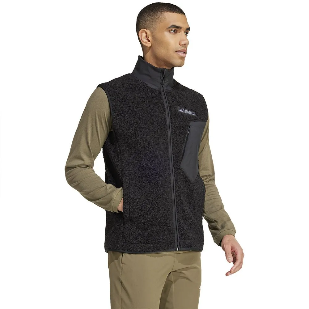 Жилет adidas Terrex Xploric High Pile Fleece, черный — фото 4