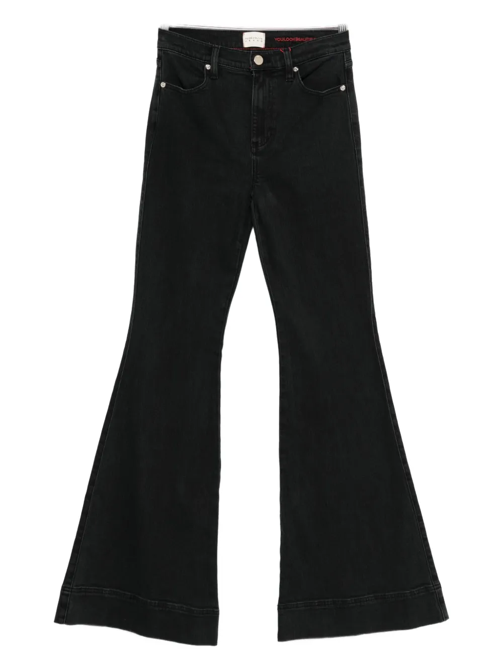 

Красивые джинсы на пуговицах Alice + Olivia, черный