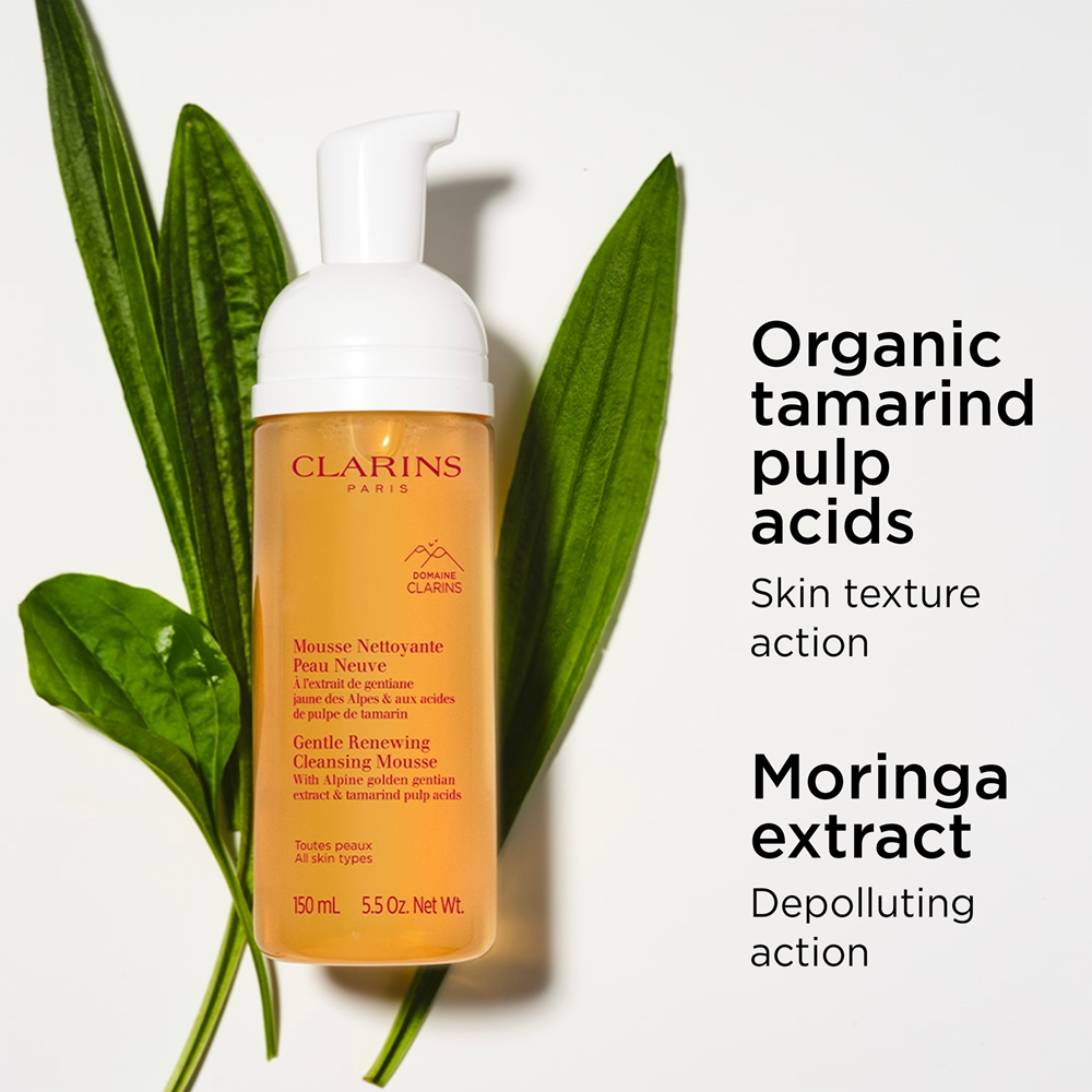 Средство для снятия макияжа Clarins — Очищающий нежный обновляющий очищающий мусс для всех типов кожи, 150 мл — фото 3