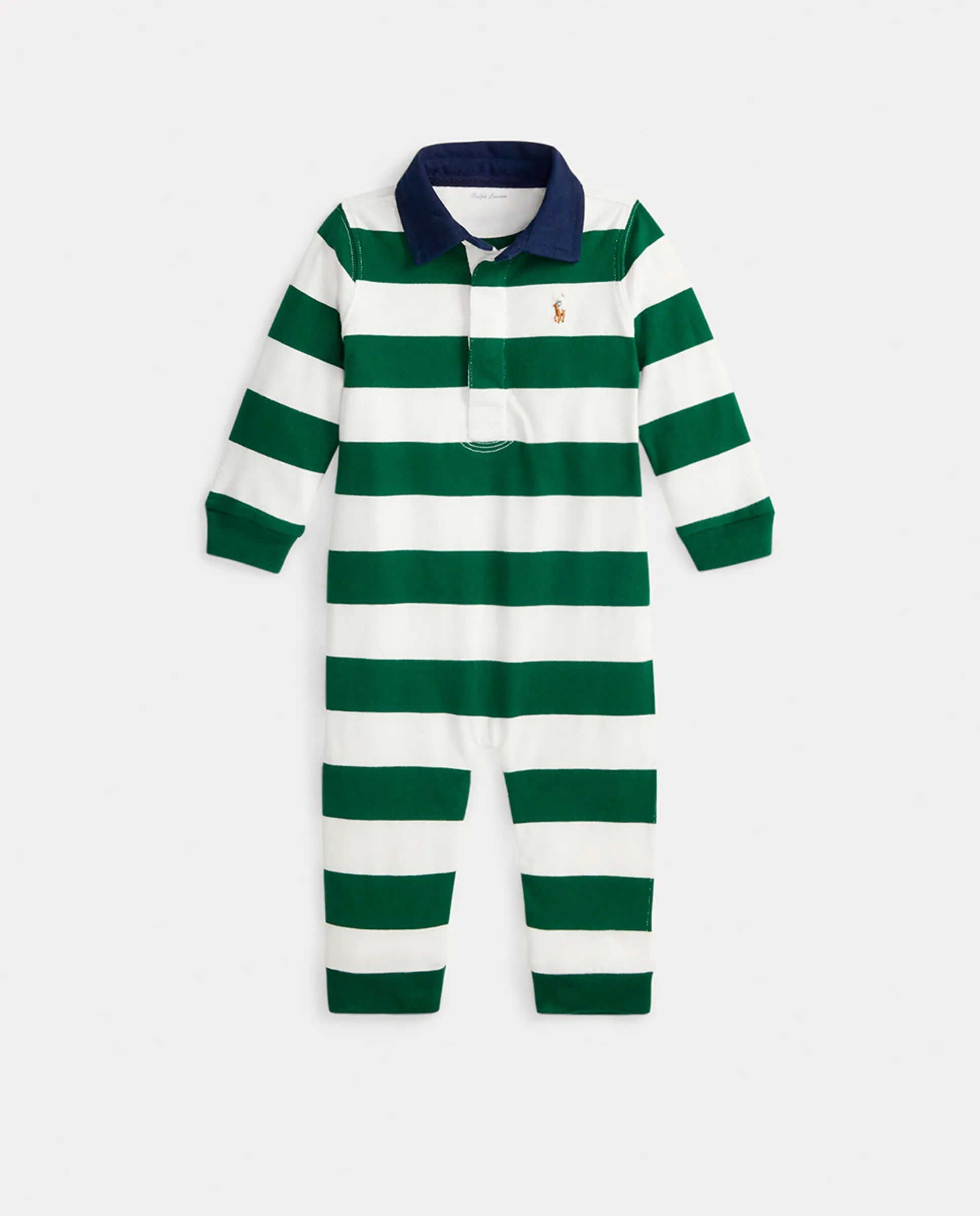 

Детский комбинезон для мальчика в стиле регби из хлопка Polo Ralph Lauren, многоцветный