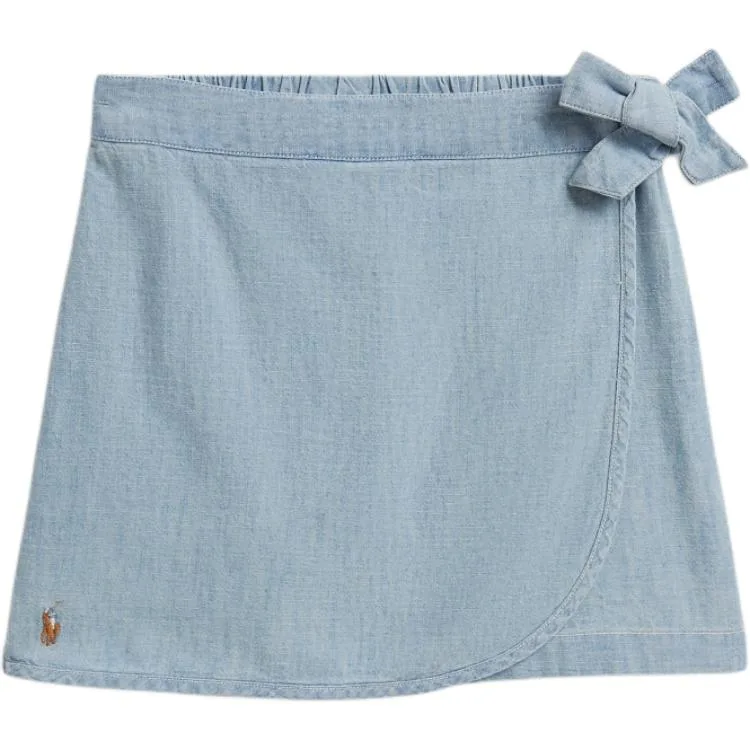 Юбка-шорты для детей Polo Ralph Lauren, washed denim синий