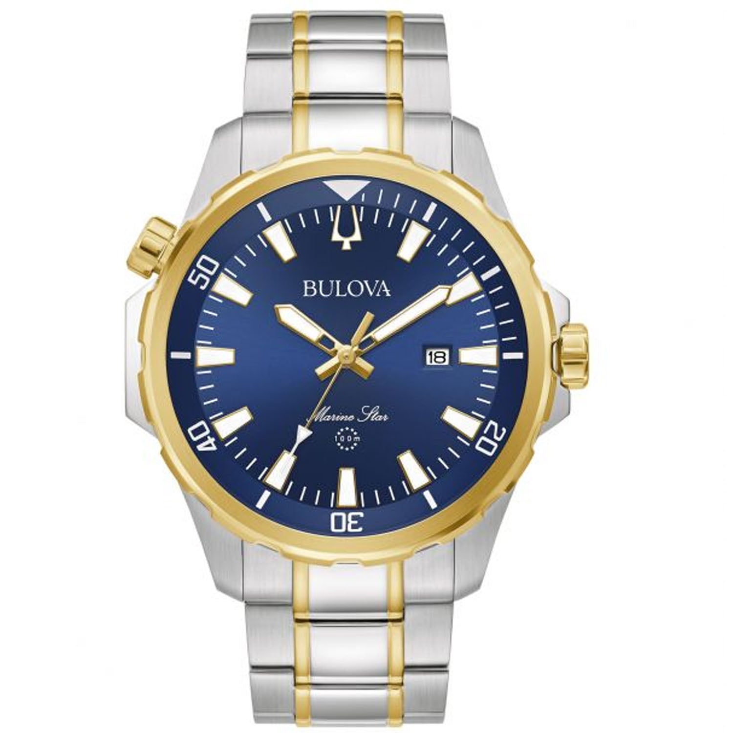

Мужские часы Bulova Marine Star с синим циферблатом