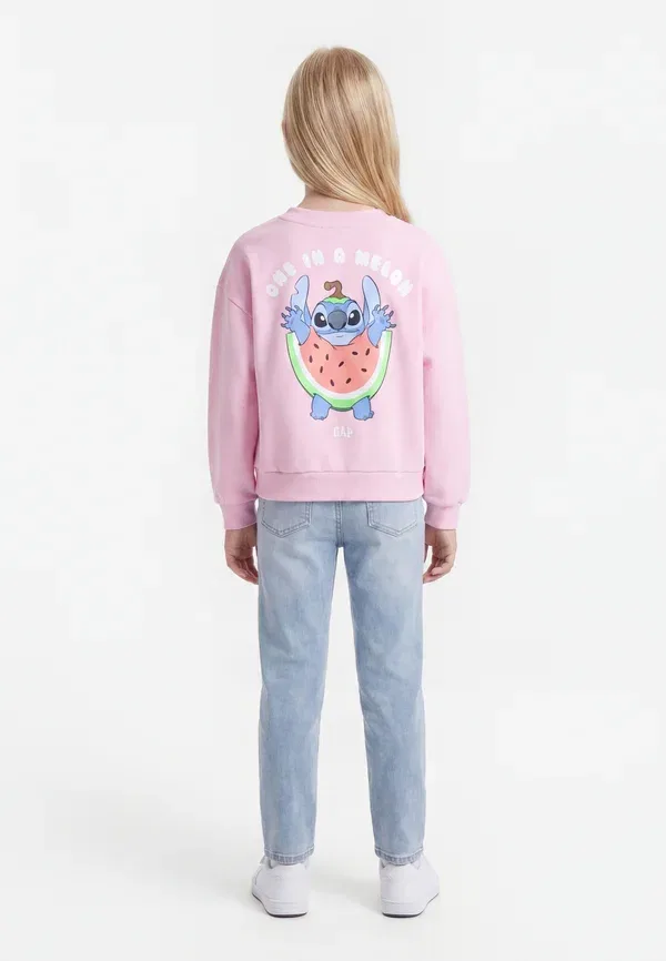 Свитшот с вставками Stitch wedge crew Gap, примула розовый — фото 2