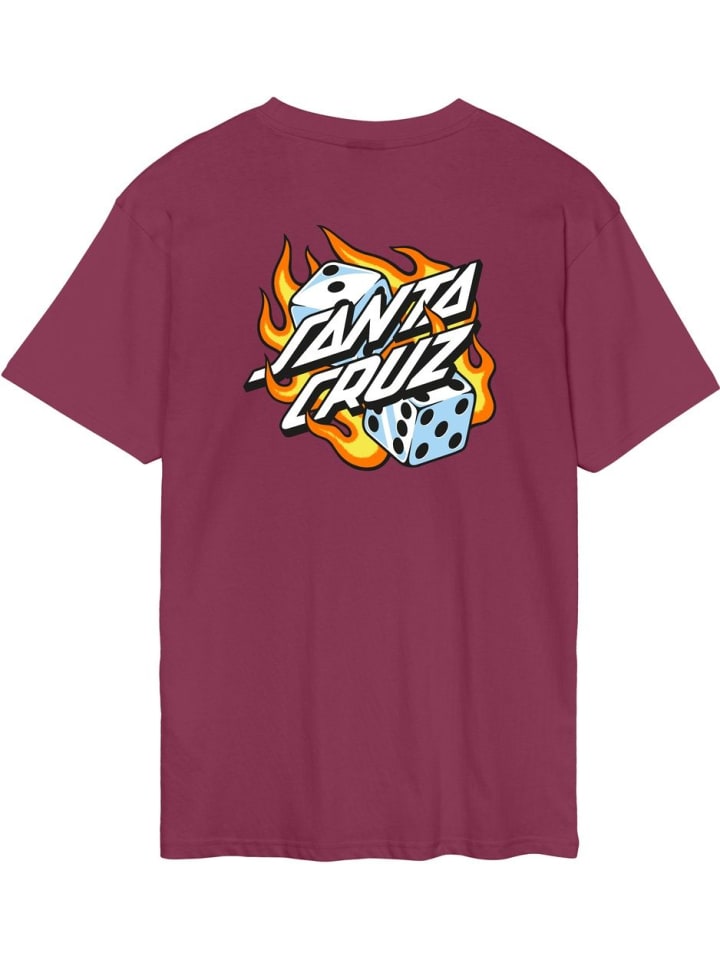 

Футболка Flaming Dice Dot Chest T-Shirt фиолетового цвета Santa Cruz