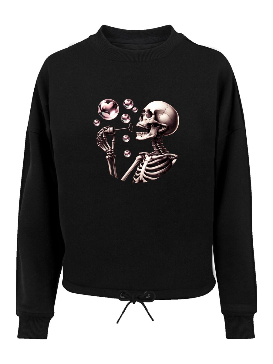 

Толстовка F4NT4STIC Cute Goth Skeleton Blowing Heart Shaped Bubbles, Black