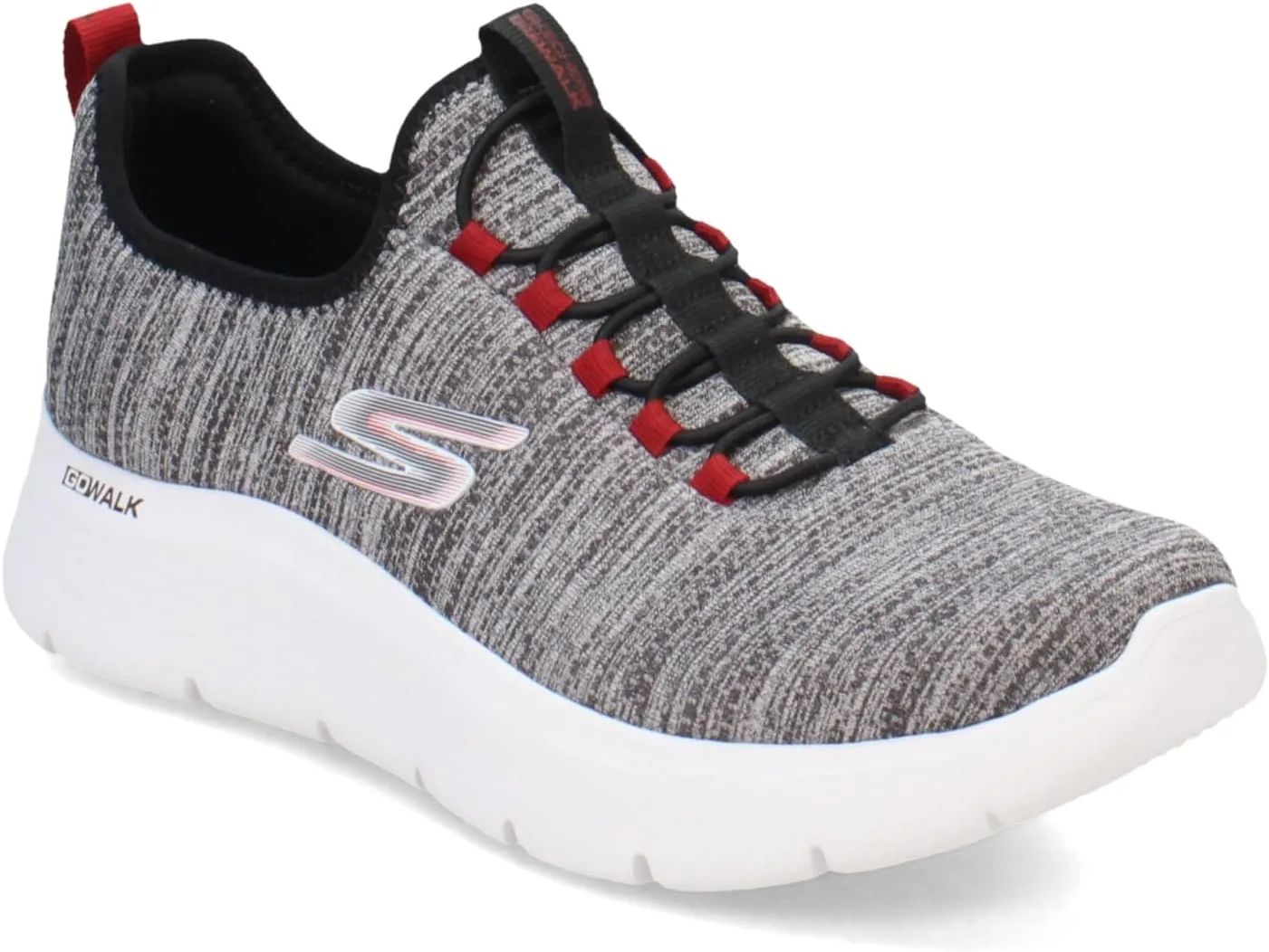 Мужские спортивные кроссовки Skechers Gowalk Flex с воздушной подушкой без шнурков, белый/черный — фото 2