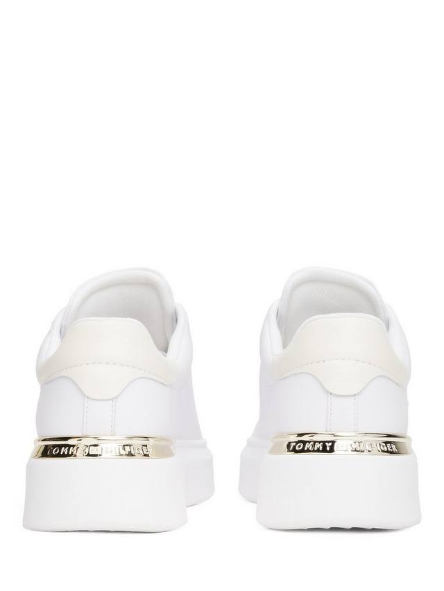 Кожаные кроссовки Court с монограммой TH Tommy Hilfiger, White — фото 3