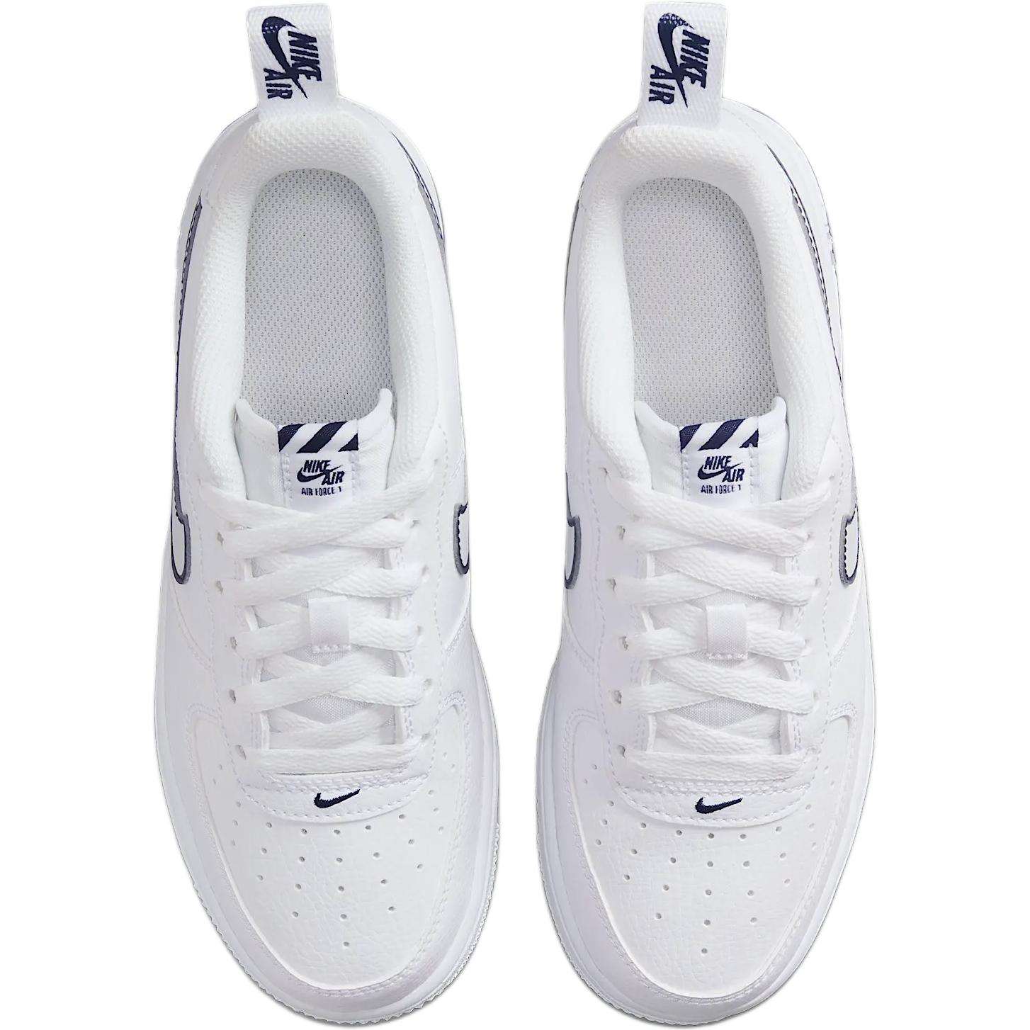 Детские кроссовки Air Force 1 Lv8 с низким верхом, устойчивые к истиранию Nike, белый — фото 4