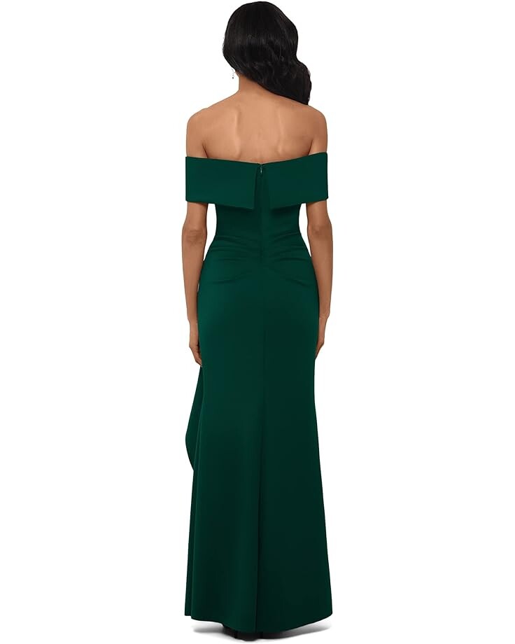 

Платье XSCAPE Long Scuba Off-the-Shoulder Dress, цвет Hunter