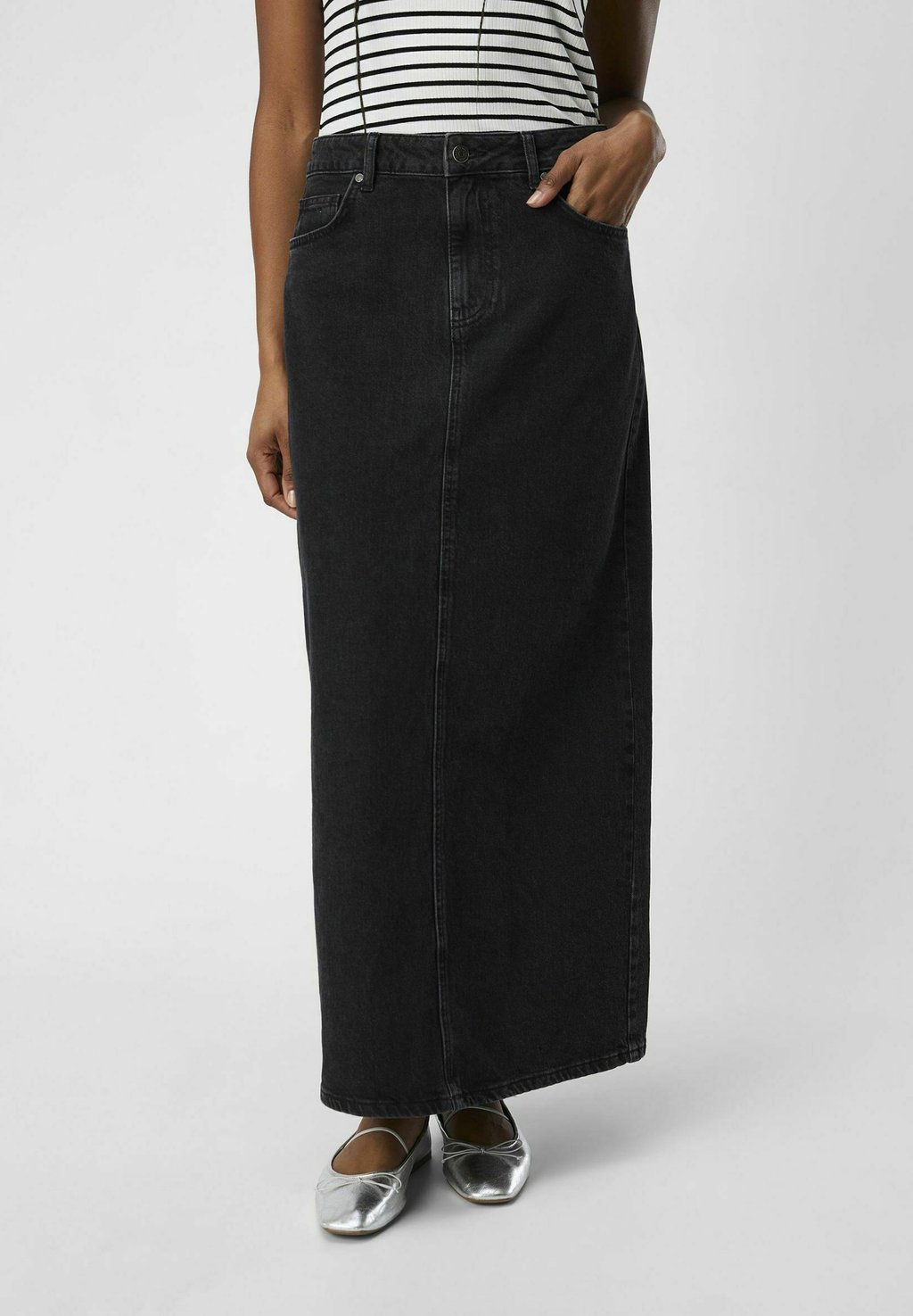 

Юбка макси OBJECT MAXIROCK JEANS Object, черный