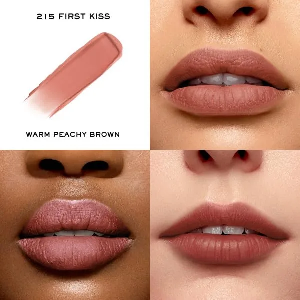 Увлажняющая матовая помада Lancôme L'Absolu Rouge Intimatte - легкая, легко наслаиваемая формула с мягким матовым финишем - комфорт до 24 часов., 215 First Kiss: Warm peachy brown — фото 2