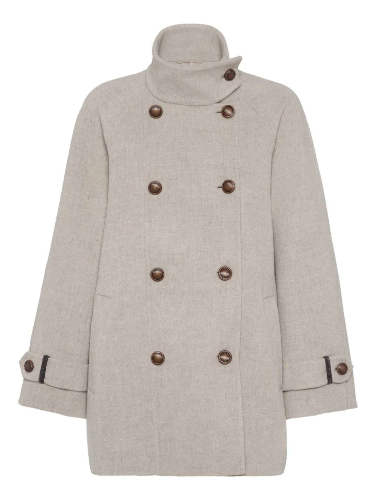 

Brunello Cucinelli двубортное пальто, нейтральный
