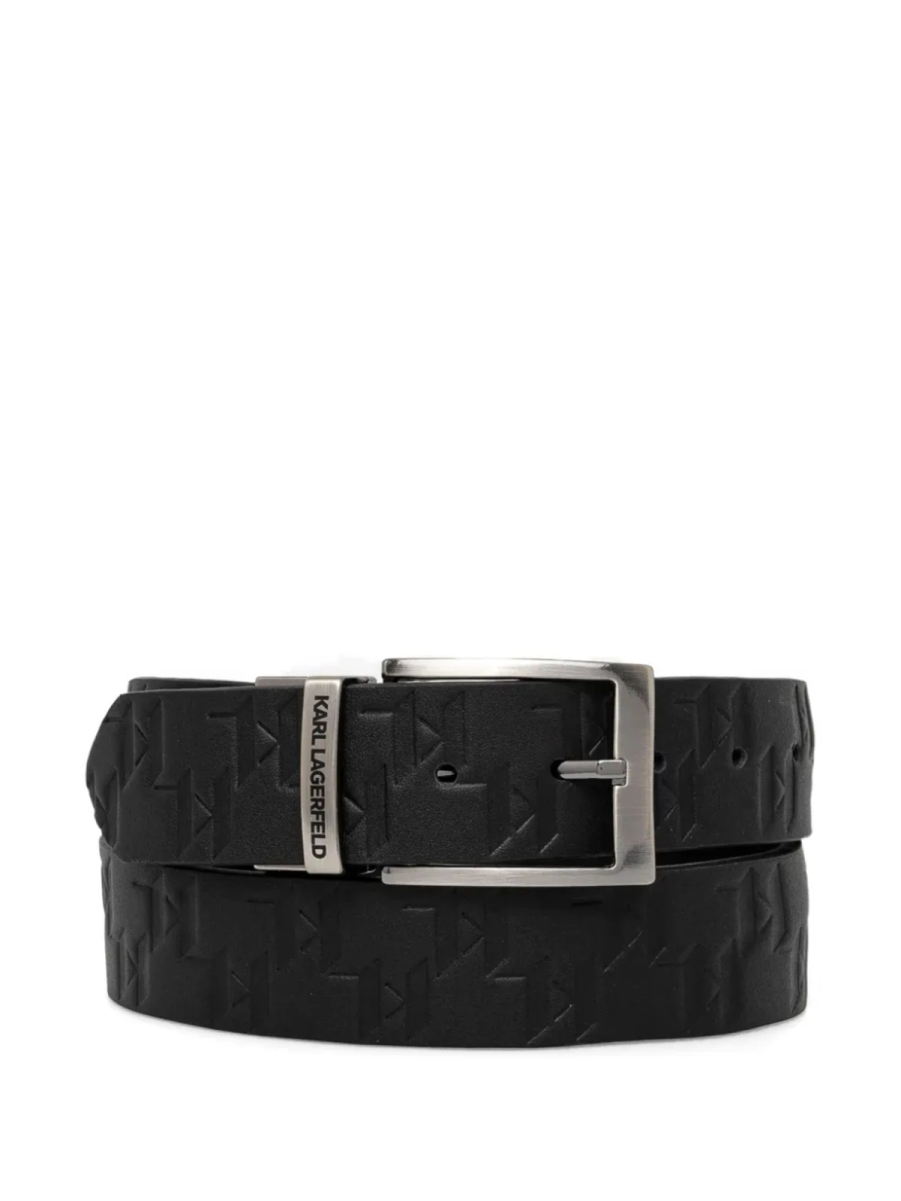 

Ремень с текстурированным логотипом K/monogram Karl Lagerfeld, черный