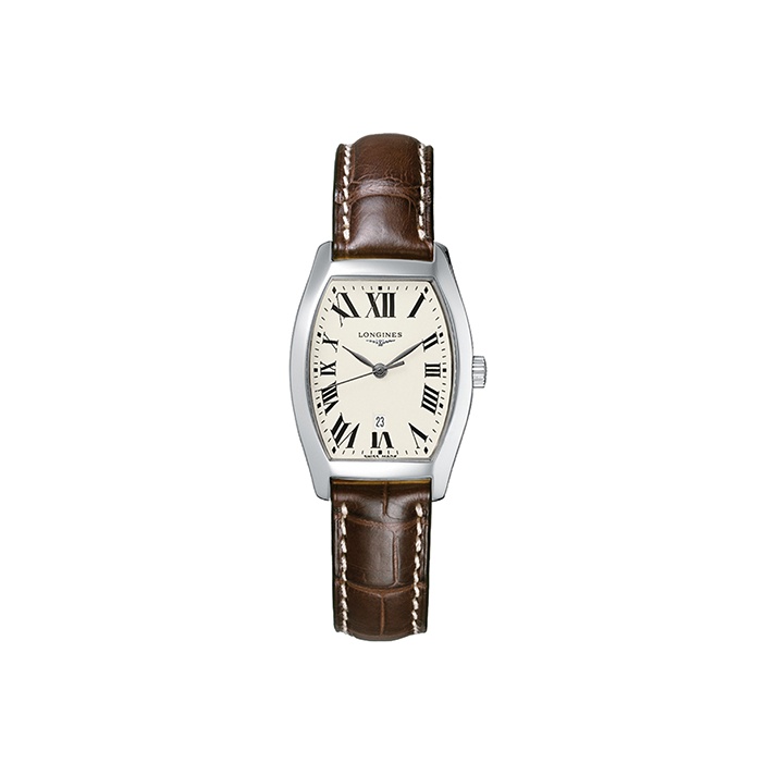 

LONGINES Часы Collection Quartz Movement Women's Watch 30.6mm White Dial Stainless Steel Case Crocodile Leather Strap