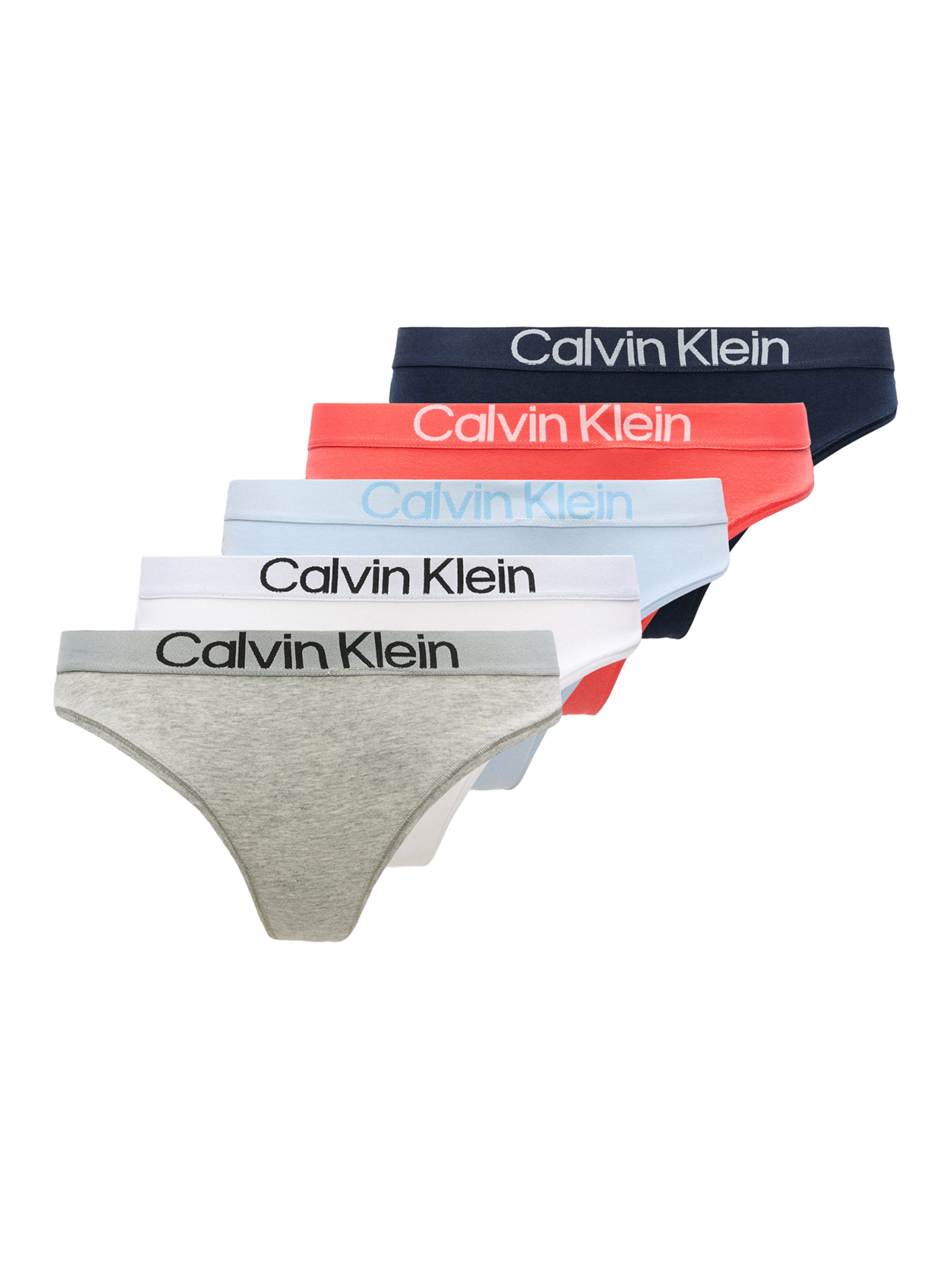 

Calvin Klein Underwear Стринги в светло-голубом, крапчато-сером, дынном и белом цветах