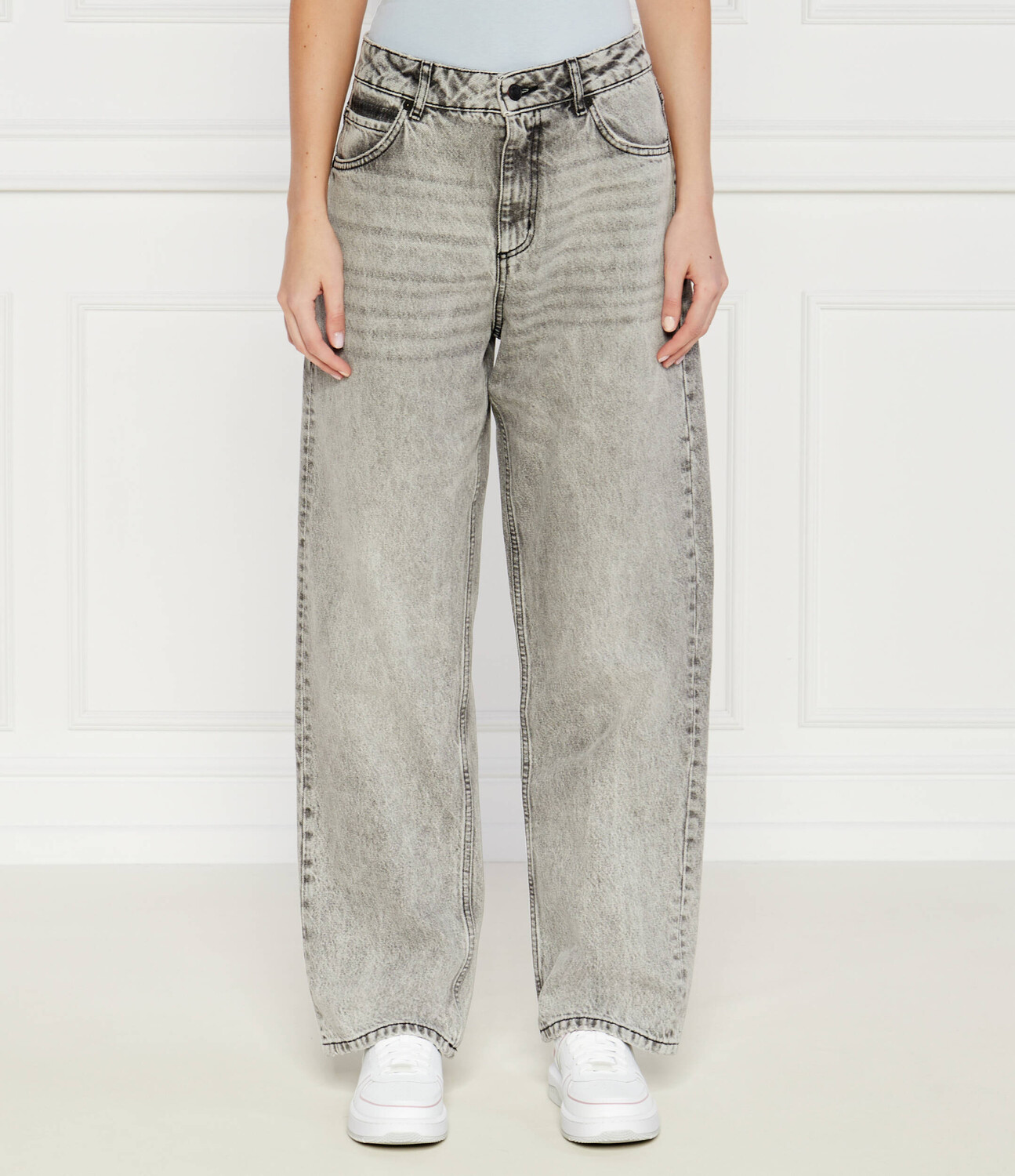 

Джинсы HUGO Gisanna Relaxed fit, серый