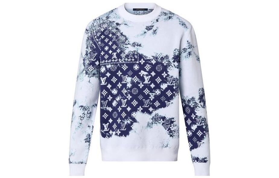 Новые квартальные продукты LV Knitwear Men Louis Vuitton, белый