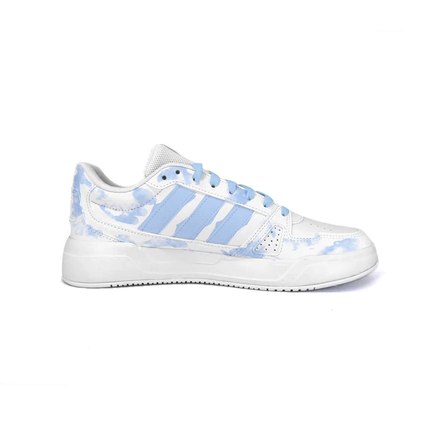Кроссовки кеды Adidas LITE BALLER PU сине-белые — фото 3