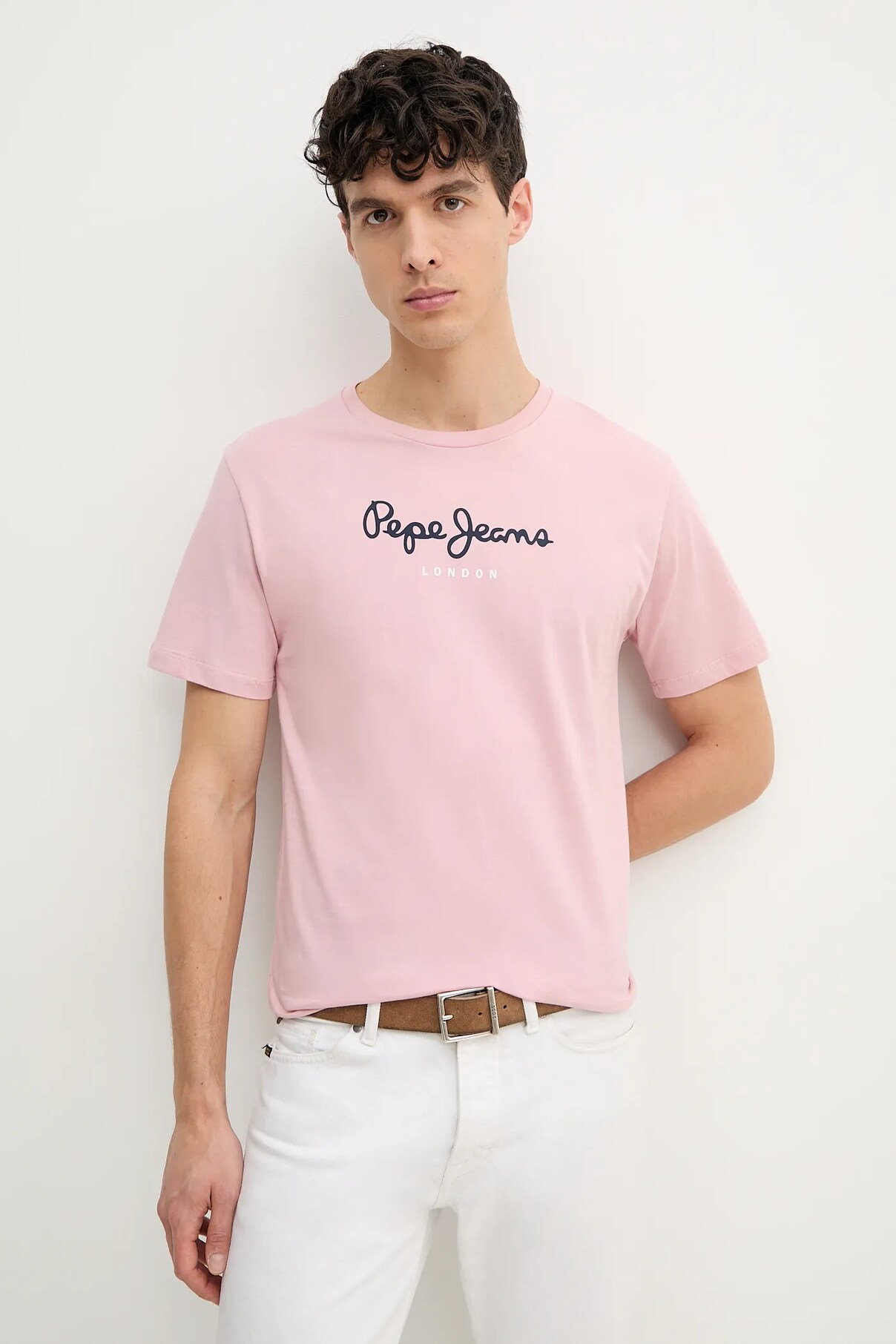 

Футболка Eggo из хлопка Pepe Jeans, розовый