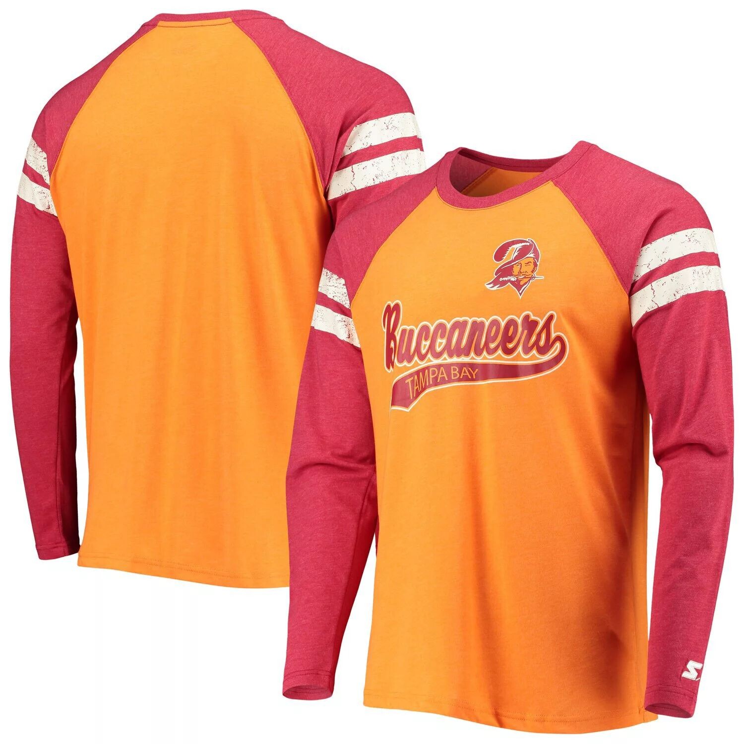 

Мужская оранжево-красная футболка Tri-Blend с длинными рукавами Tampa Bay Buccaneers Throwback League реглан Starter, Красный, Мужская оранжево-красная футболка Tri-Blend с длинными рукавами Tampa Bay Buccaneers Throwback League реглан Starter