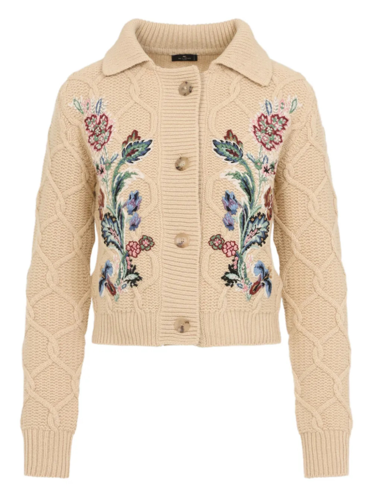

Кардиган ETRO с цветочной вышивкой, нейтральный