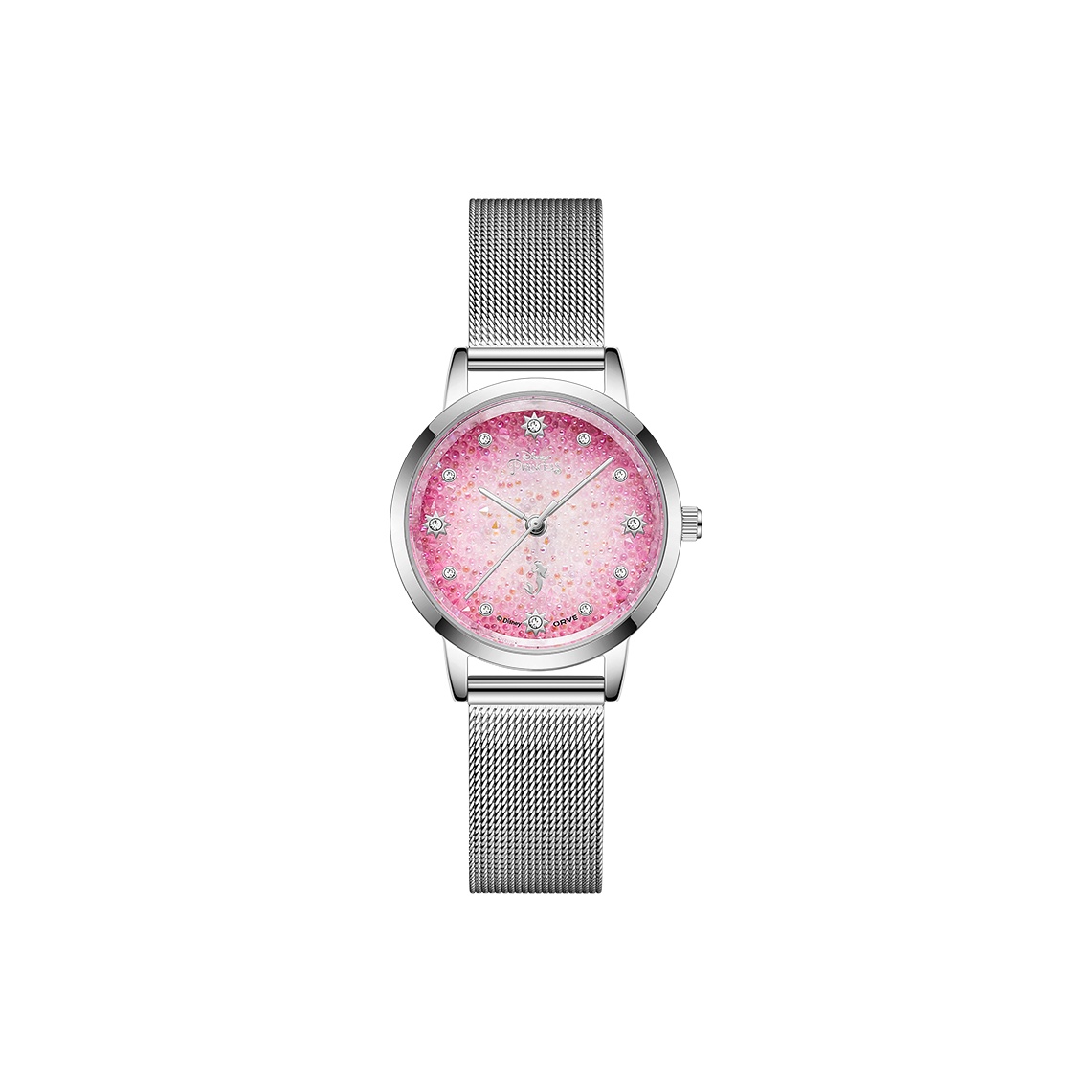 

Disney Часы Mermaid Series Quartz Movement Steel Strap, женские, синий циферблат