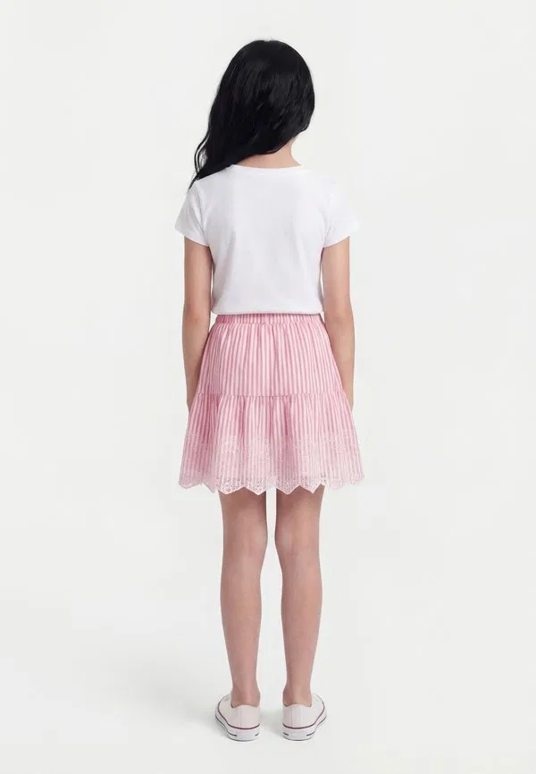 Юбка kogbondi life aline Only Girls, Barbados Cherry/Cloud Dancer — фото 2