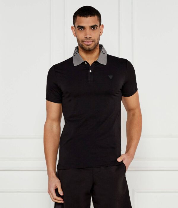 

Поло Guess Jeans Nolan Extra Slim Fit, черный
