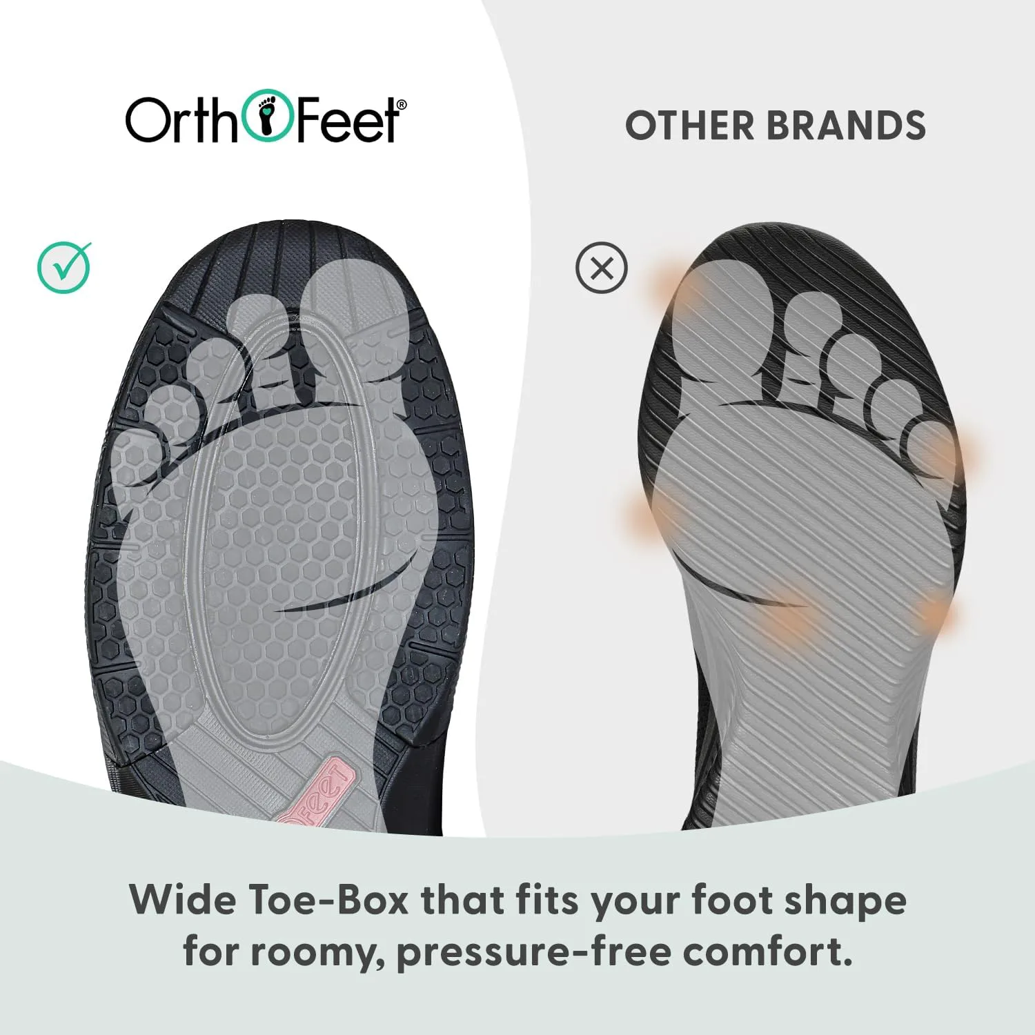 Мужские ортопедические кроссовки Orthofeet Yari с вязаным верхом и без шнурков, черный/серый — фото 3