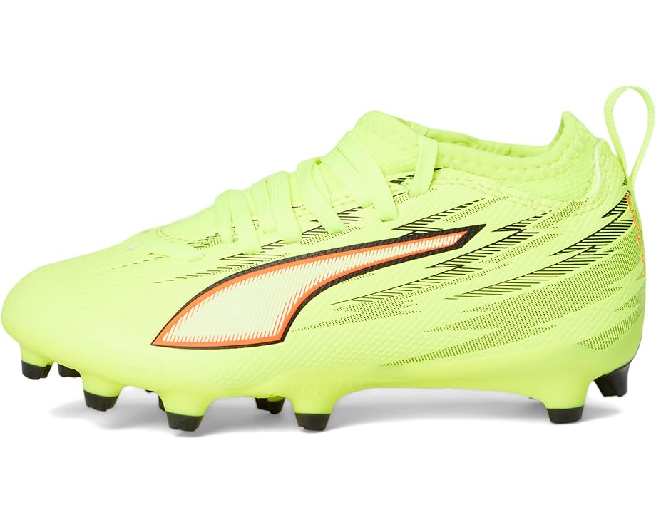 Детские бутсы Puma Ultra 6 Match Firm/Artificial Ground (маленькие дети/дети постарше) PUMA Kids, Yellow Alert/Black/Glowing Red/Lime Squeeze — фото 4