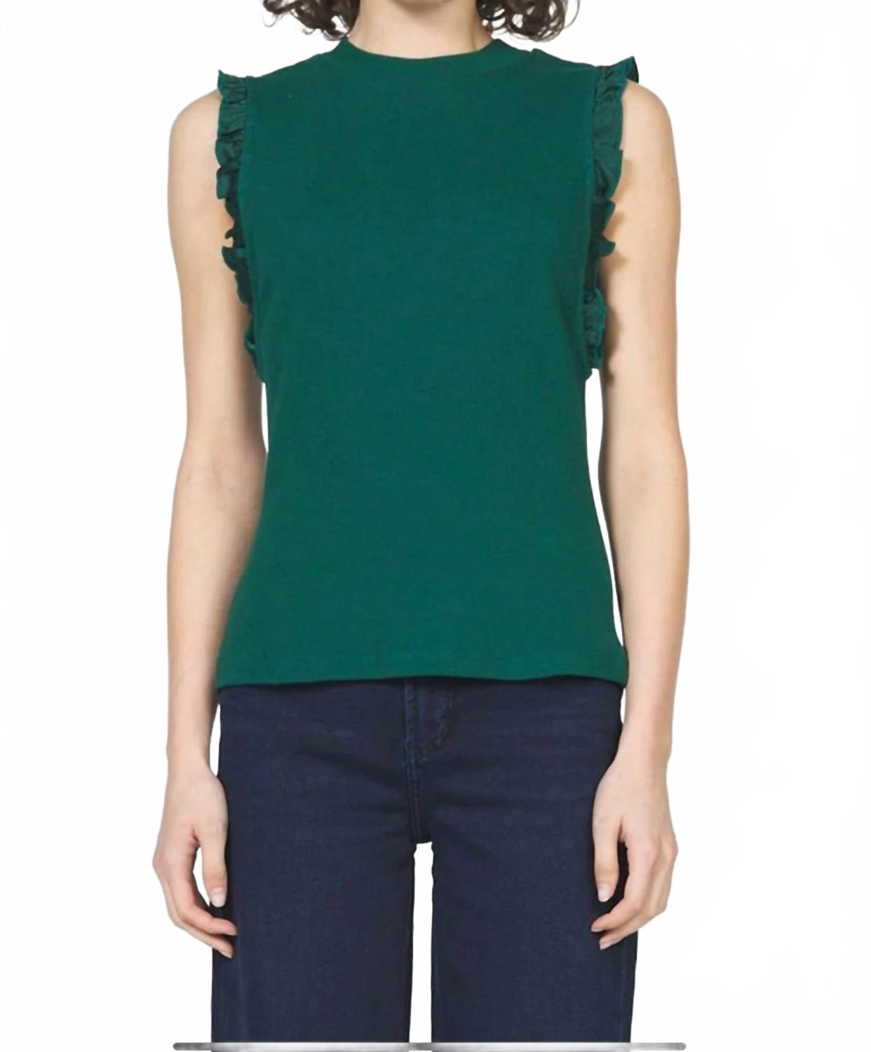 

DEAR JOHN DENIM Топ Bridget с оборками на рукавах, зеленый