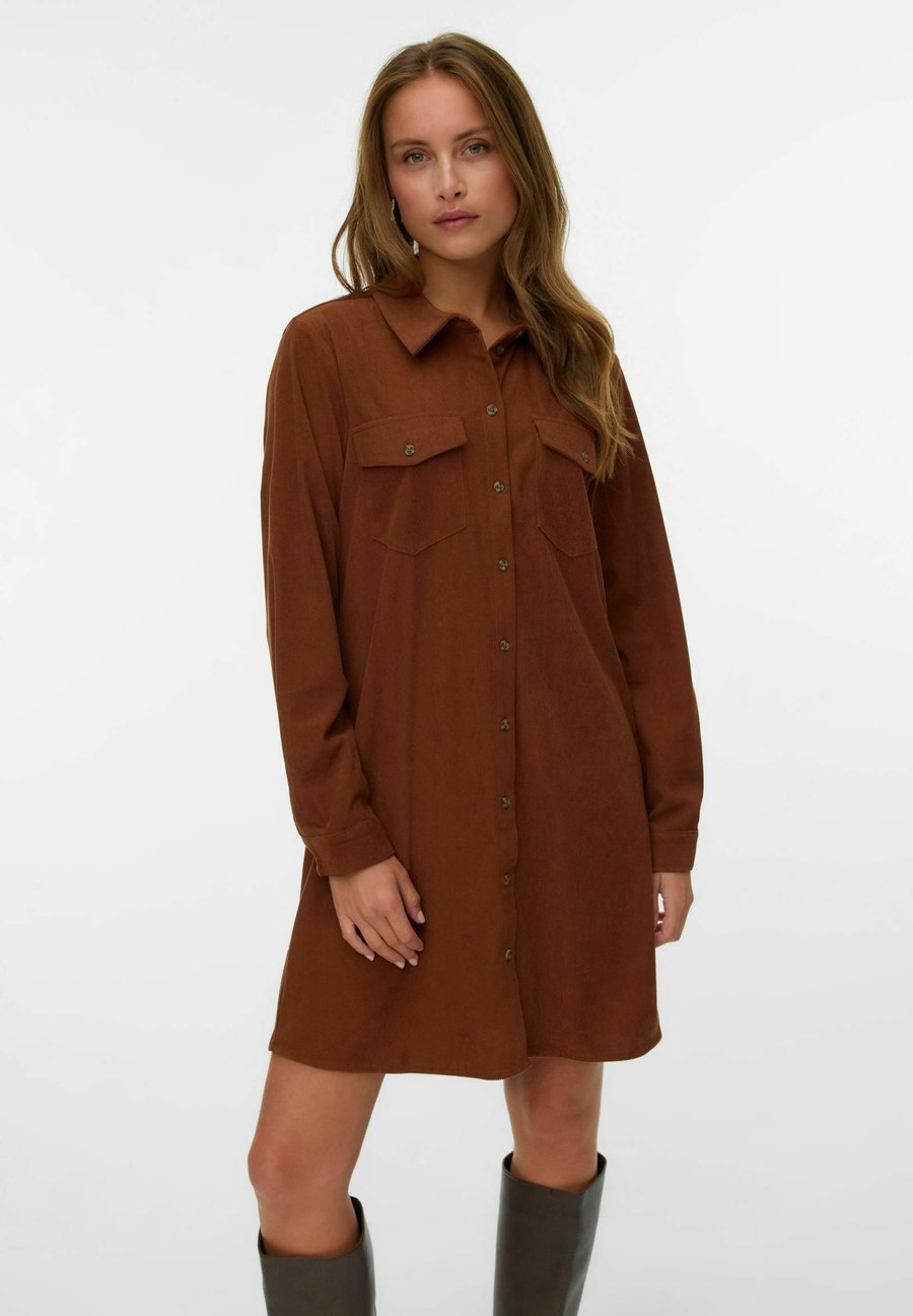 

Платье Vero Moda Shirt dress, Tobacco Brown/Mottled Brown