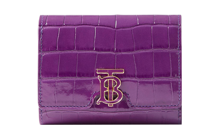 

Burberry Кошелек из тисненой кожи крокодила Women's Purple